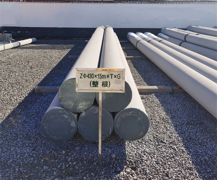 梅州430×15米×T×G终端电线杆