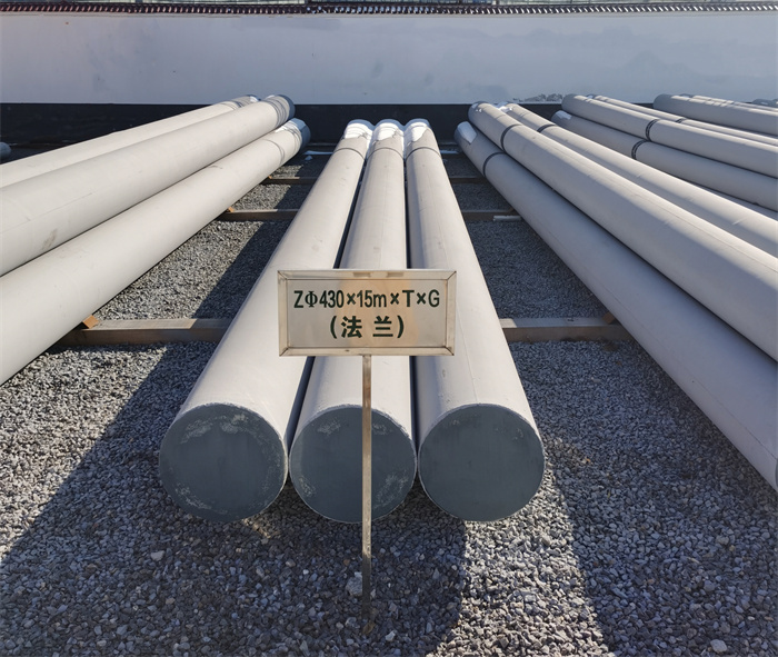 梅州430×15米×T×G法兰水泥杆